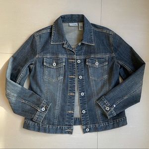 CHICO’s Denim jacket, Sz 0 EUC